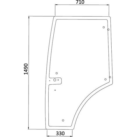 Cristal puerta izda. UNIVERSAL 7700073324N (1/2)