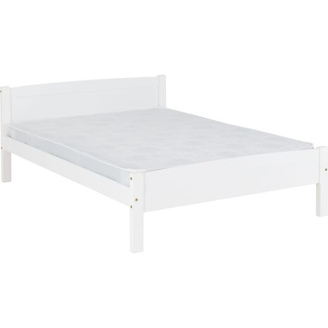 Seconique Amber Solid Wood 4ft6 Single Bed Frame In White (1/5)