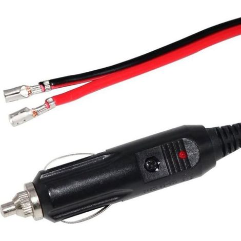 Lot 2 Allume-Cigares 12-24V, Adaptateurs Câbles 10A Fusibles, Pour Glacière Aspirateur (1/5)
