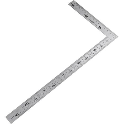 Winkelmesser, Zimmermannswinkel, Zimmermannswinkel aus Edelstahl, 150 × 300 mm Winkelmesser, 90°-Winkelmesser aus Edelstahl für Zimmerleute, Ingenieure, Handwerker und Dachdecker (1/4)