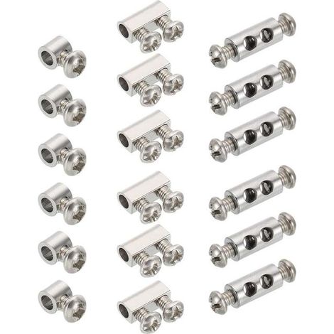 Serre-câble, serre-câble, accessoires de verrouillage de câble, serre-câble avec vis pour câbles, 18 pièces, 3 tailles (1/4)
