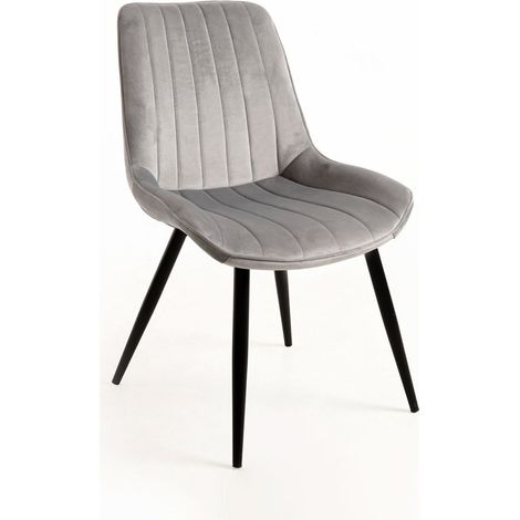 Sillas Comedor - Silla Lene Terciopelo - Gris claro (1/5)