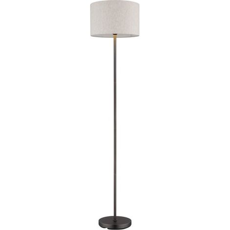 [GEBRAUCHT] B-Ware Globo Stehleuchte Standlampe Thea Leuchte creme/schwarz Leinen Metall H160cm (1/2)