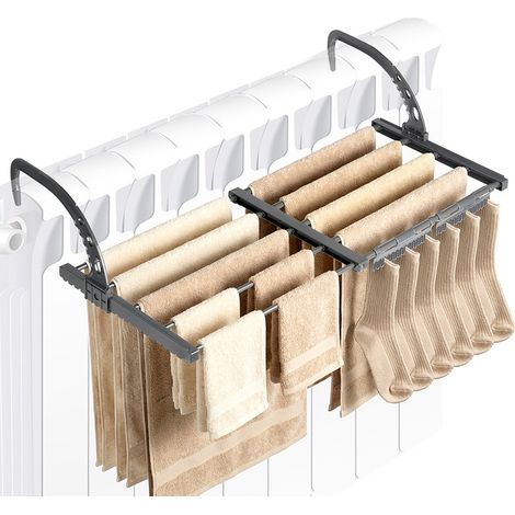 Asciugatrice per termosifoni, stufe, balconi, lavanderia, estensibile, regolabile, 45-83 cm (1/5)