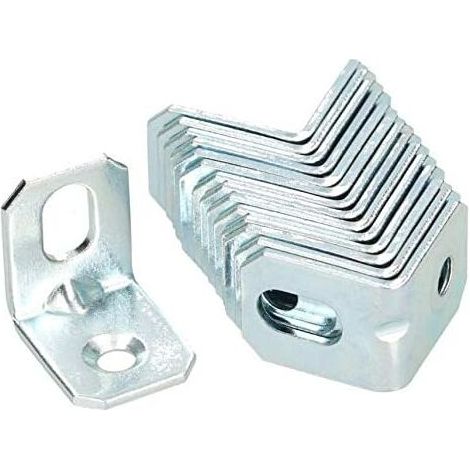 Équerre réglable 20 x 20 x 16 mm - Angle de bordure d'angle d'angle - Trou long - Ouverture de réglage - Raccord en bois - Équerre de montage (25) (1/5)