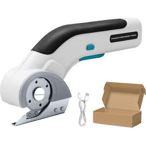 Ciseaux électriques sans fil 3,6 V avec 2 lames et verrouillage de sécurité, pour découper carton, cuir, moquette, plantes en pot et boîtes. (1/5)