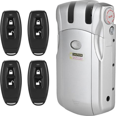 Serrure électronique invisible sans clé WAFU avec télécommande sans fil (1/5)