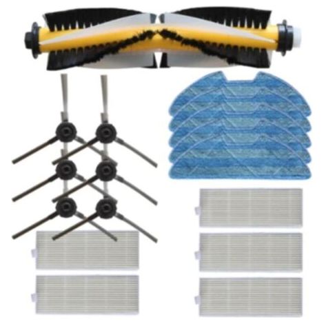 1 Set bestehend aus Hauptbürste, Seitenbürste, Filter, Reinigungstuch und Zubehör für den Redmon RV-R500 Staubsauger