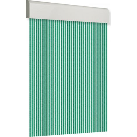 Tenda per porta 90x210cm liscia grezza n. 12 verde-bianco