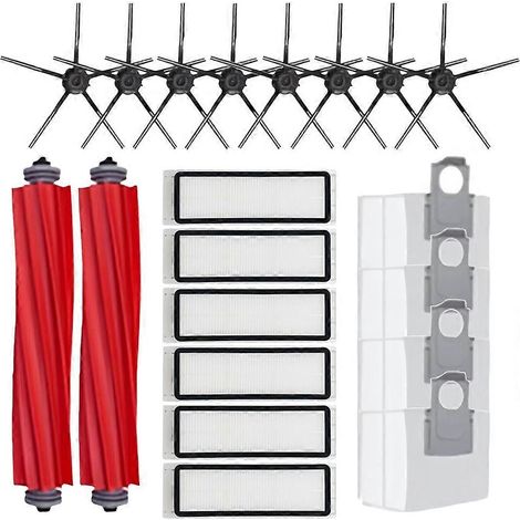 Lot de 20 pièces de rechange pour aspirateur Roborock S7/S7+/S7 Max/S7 MaxV Plus : accessoires, brosses latérales, filtres et sacs à poussière. (1/5)