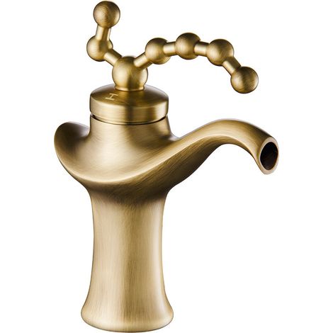 Laiton Vintage Bassin Robinet Salle De Bains Européenne Mitigeur Eau Chaude Et Froide Évier Mitigeurs,Bronze