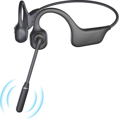 Casque Bluetooth - Casque Ouvert Sans Fil Avec Microphone Double Directionnel - Bluetooth 5.3 - Pour Réunion Téléphonique Bureau Maison Cours En Ligne - 1 Pièce