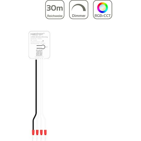 MiBoxer RGB+CCT batteriebetriebener Funkdimmer für 2.4GHz LED Lampen und Controller PUSH2 (1/3)