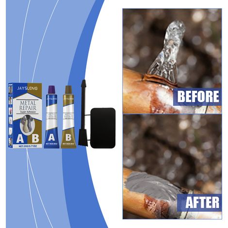 Mastic pour fonte à usage domestique, réparation de joints, collage, étanchéité, protection contre les moisissures, colmatage des fuites – Kit de 20 g (1/5)