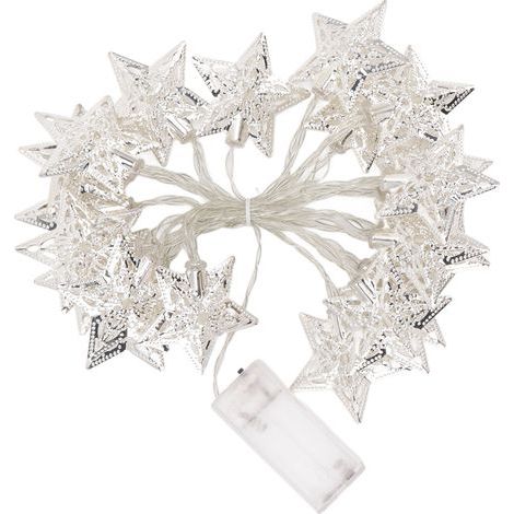 Sternen-Lichterkette, 20 LEDs, 3 Meter, Sternen-Lichterkette für Schlafzimmer, Weihnachten, Gartendekoration, warmes Licht (1/5)