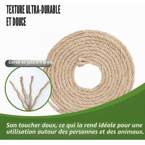 Corde à 6mm x 60m,2 PCS Corde pour à,Corde à Griffer Corde en Sisal pour à,Naturel Corde (1/5)