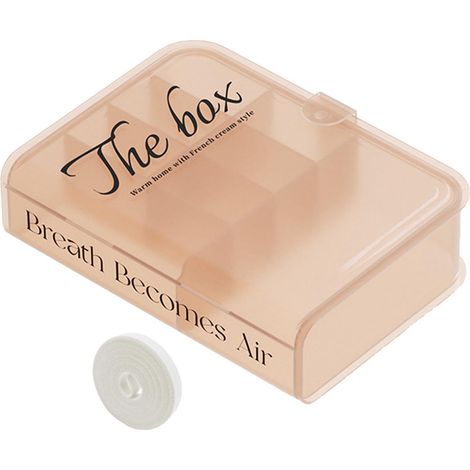 Boîte de Rangement Design Livre pour Câbles et Écouteurs - Organisateur de Bureau Décoratif en Plastique Translucide Rose (1/5)