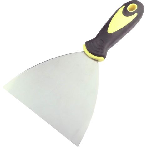 Spatule/couteau à peindre 125 mm - Couteau à mastic/plâtrier - Spatule à maçonnerie - Grattoir à papier peint - Outil de plâtrier/maçon - Manche en plastique bimatière (1/5)