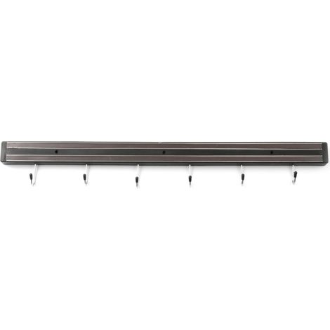 Soporte magnético para cuchillos con ganchos, 600 mm de largo - Hendi 820407 (1/3)