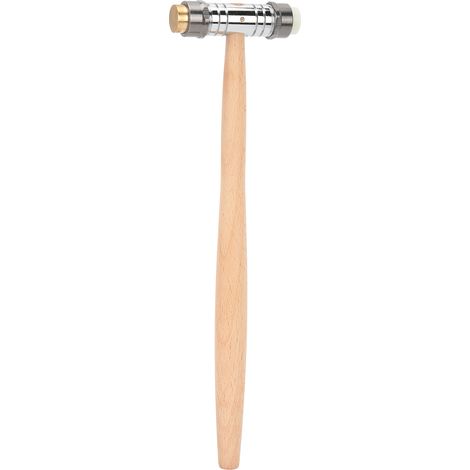 Marteau de réparation horloger, manche en bois, double tête, outil professionnel pour horlogers (1/5)