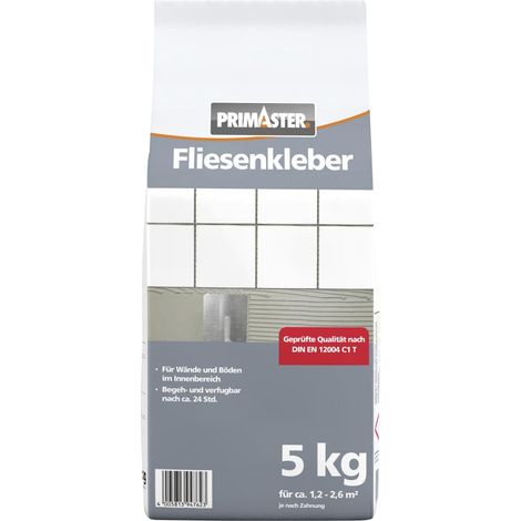 Primaster Fliesenkleber 5 kg für Wände und Böden im Innenbereich