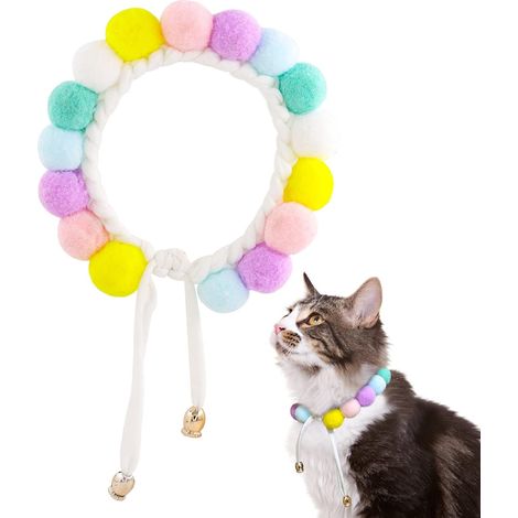 Réglable Collier pour Chat, Anti Etranglement Moelleux et Doux Collier Chaton pour Chat,Chiots(S) (1/5)