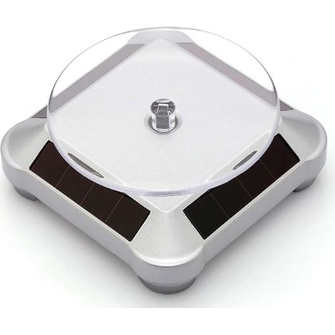 MINKUROW Auto Giratorio Giratorio Soporte Collar Pulsera Reloj Exhibición Solar Vitrina (1/5)