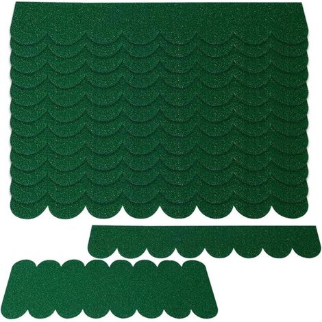 Mini piastrelle autoadesive impermeabili per rifugi per uccelli, capanni e cassette postali – 53 pezzi, verdi, 7,5 × 5 cm