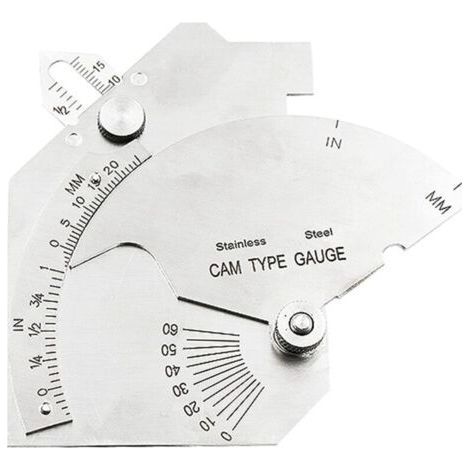 Professional Bridge Cam Gauge for Welding Bevel Angle Grooves Inch/mm Stainless Steel Used for Industrial and Durable Purposes (1/5)