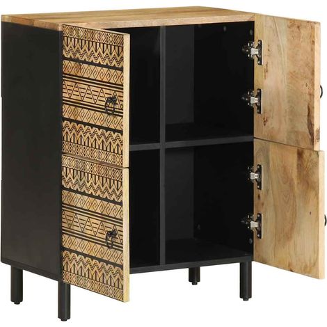 Maison Exclusive - Credenza 60x33,5x75 cm in Legno Massello di Mango Grezzo (1/5)