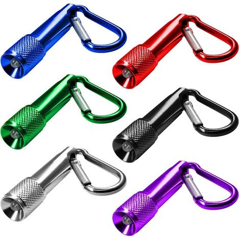 Kit de 6 mini lampes torches LED porte-clés, idéal pour le camping, le vélo et autres activités de plein air. - AquaForge (1/5)