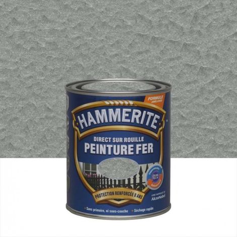 Eisenlack mit Hammerschlag, Grau-Silber, 0,25 Liter - Hammerite