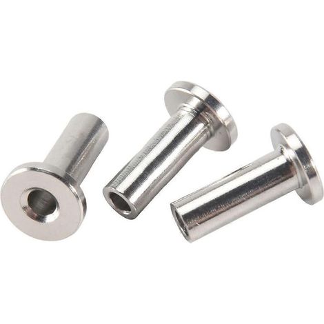 20 manchons de protection pour garde-corps, acier inoxydable 316, 2 cm, usage intérieur/extérieur (1/5)