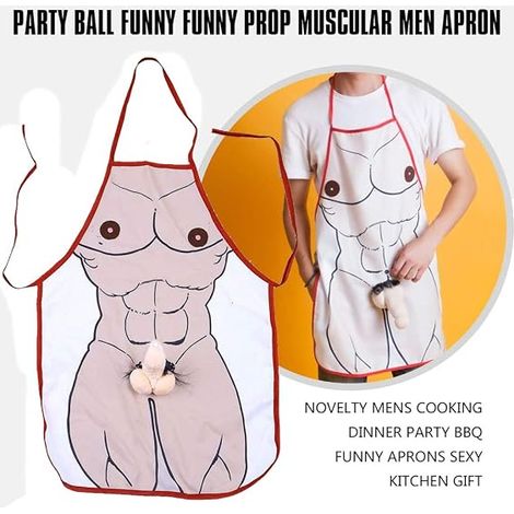 Tablier de cuisine pour homme réglable pour barbecue (1/4)