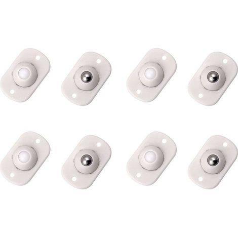 Mini roulettes universelles auto-adhésives, lot de 8, sans perçage, silencieuses, pour caissons de chaises de bureau. (1/5)