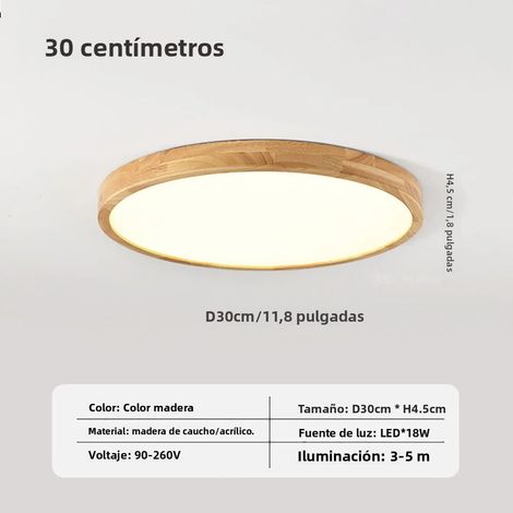 Plafonnier LED minimaliste (blanc froid 30 cm), éclairage intérieur moderne, avec contrôle de la luminosité. (1/5)