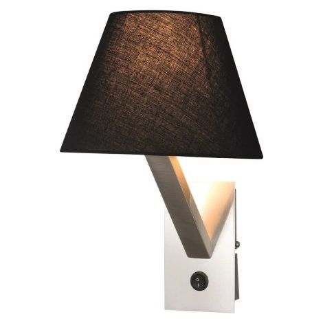 Applique Orlando abat-jour noir satiné E27 40W Maxlight