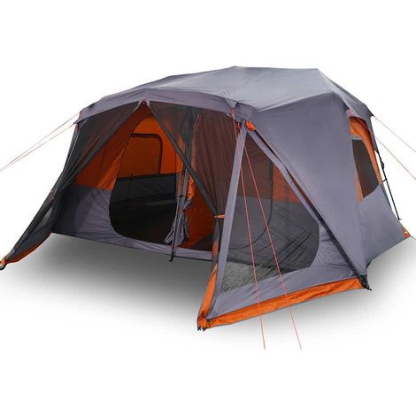 vidaXL Tienda familiar 10 personas impermeable apertura rápida gris (1/2)