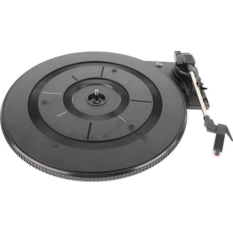 Platine vinyle noire, lecteur disque à courroie, gramophone électrique, accessoire instrument (1/5)