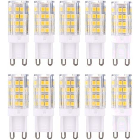 G9 LED Lampe Ampoules, Blanc Chaud 3000K 5W G9 LED Ampoule Lumiere équivalent aux ampoules halogènes de 40 W 420 lumens not dimmable, lot de 10 [Classe énergétique A+] (1/5)