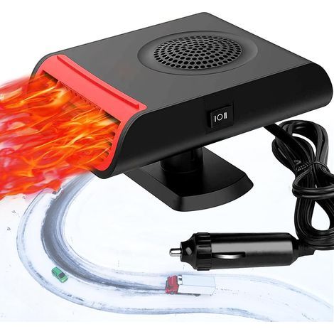 Riscaldatore per auto, 12V 150W, riscaldatore portatile 2 in 1 per auto, ventilatore riscaldatore per auto e sbrinatore parabrezza (1/4)