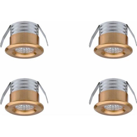Lot de 4 Mini Spots LED Encastrables 3W Lumière Chaleur Blanc Idéal pour Cuisine Salon Salle de Bains-AUTRES (1/3)