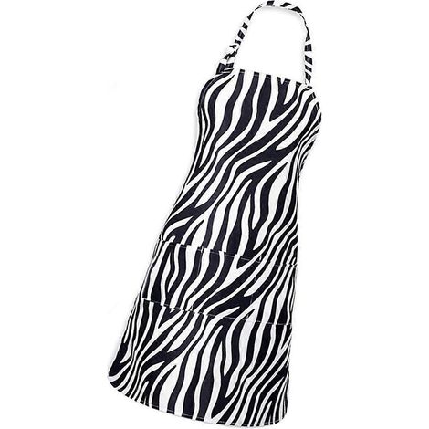 Waschbare Schürze mit Leopardenmuster, verstellbarem Nackenband, fleckenabweisend, ideal zum Kochen, Backen und für Kosmetikstudios. Mehrfarbig. (1/5)
