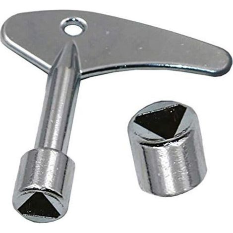 Lot de 2 clés triangulaires de 9 mm avec interrupteur à clé triangulaire pour ascenseur électrique à gaz d'urgence (1/5)