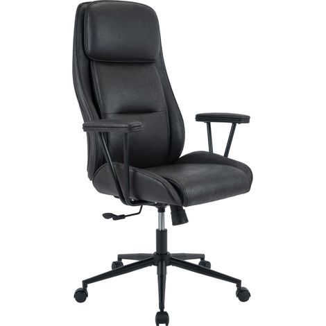 Sedia da ufficio Siddar Nero antico