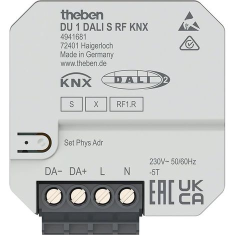 Actuador DALI Theben du 1 dali s rf knx control RGB blanco ajustable