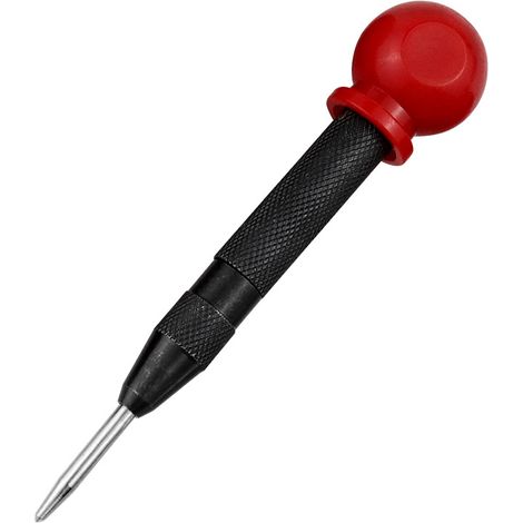 Pointeau Poinçon Central Automatique, Pointe de Marquage Réglable pour Métal, Bois et Verre – Outil Compact avec Mécanisme à Ressort