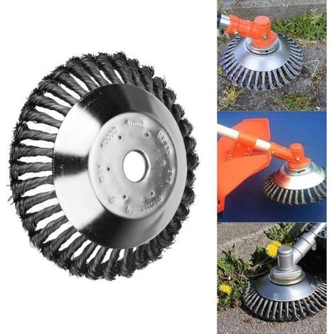 Brosse de désherbage - Non spécifié - Tête ronde - Fil d'acier - Diamètre 200mm - Accessoires inclus (1/4)