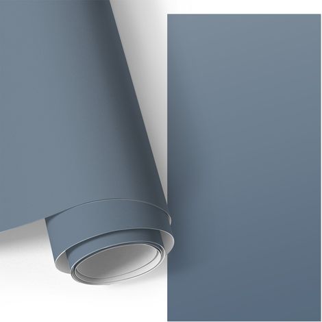 Klebefolie für Möbel - Möbelfolie - Selbstklebefolie - für Couchtisch - Türen - Wohnzimmer - Schlafzimmer Pastell-Marineblau 50x100 cm