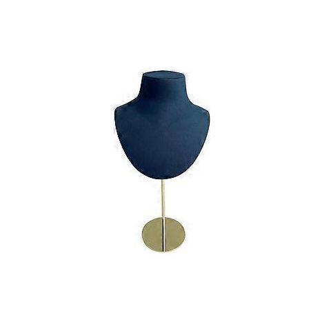 Eleganter Schmuckständer, stilvolle Schaufensterpuppenform, Halsketten- und Anhänger-Präsentationsständer, Schmuckregal, Blau, Größe M (M Blau)